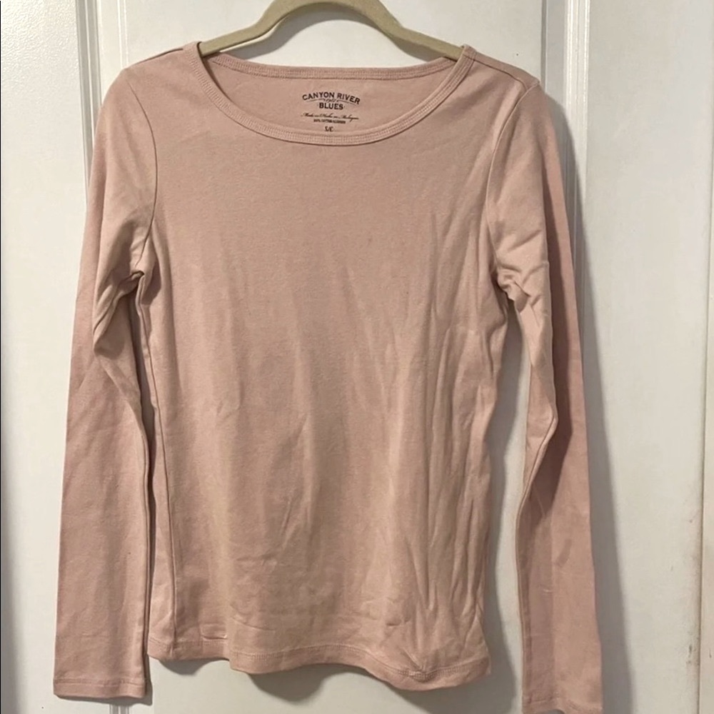 NWOT Light Pink Long Sleeve T- Shirt S